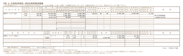 課税証明書 見本